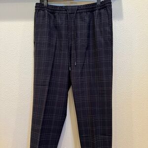 Banana Republic navy plaid pants